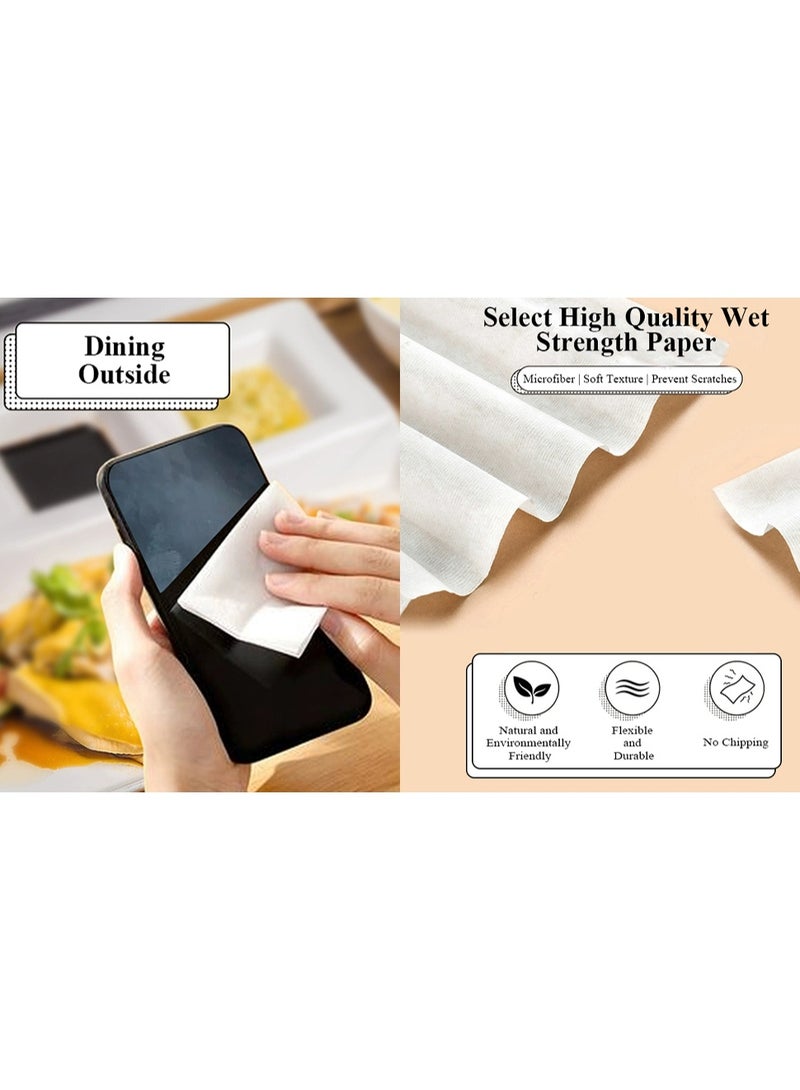 Pre-moistened lens cleaning wipes for cleaning eyeglasses, computer and laptop screens, smartphones, optical lenses, goggles and watch screens | Quick-drying and non-scratch (pack of 100) - Image 4